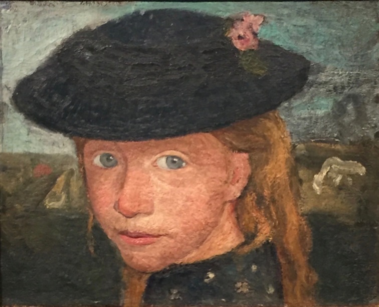 Paula Modersohn-Becker, Kopf eines blonden Mädchens mit Strohut, um 1904 © starkandart.com