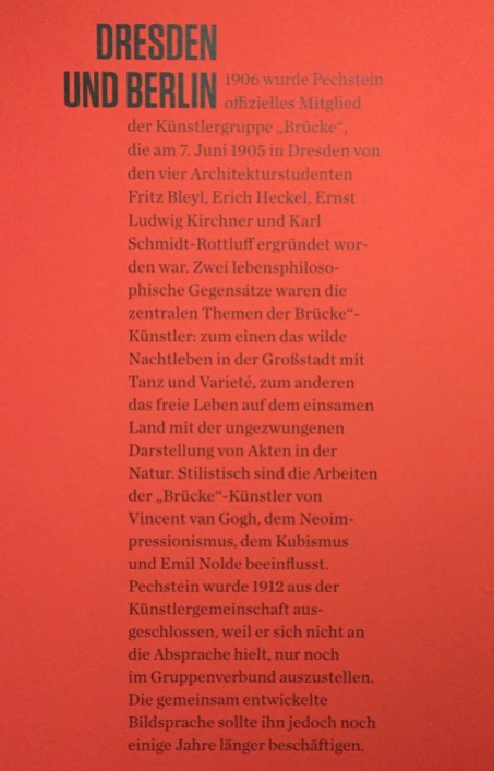 Max Pechstein Ausstellung - Saaltext Dresden und Berlin ©starkandart.com