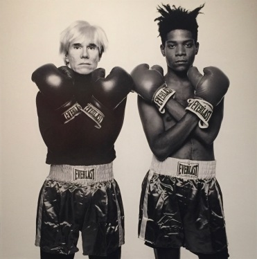 Andy Warhol und Jean-Michel Basquiat, Porträt von Michael Halsband, 1985 ©starkandart.com